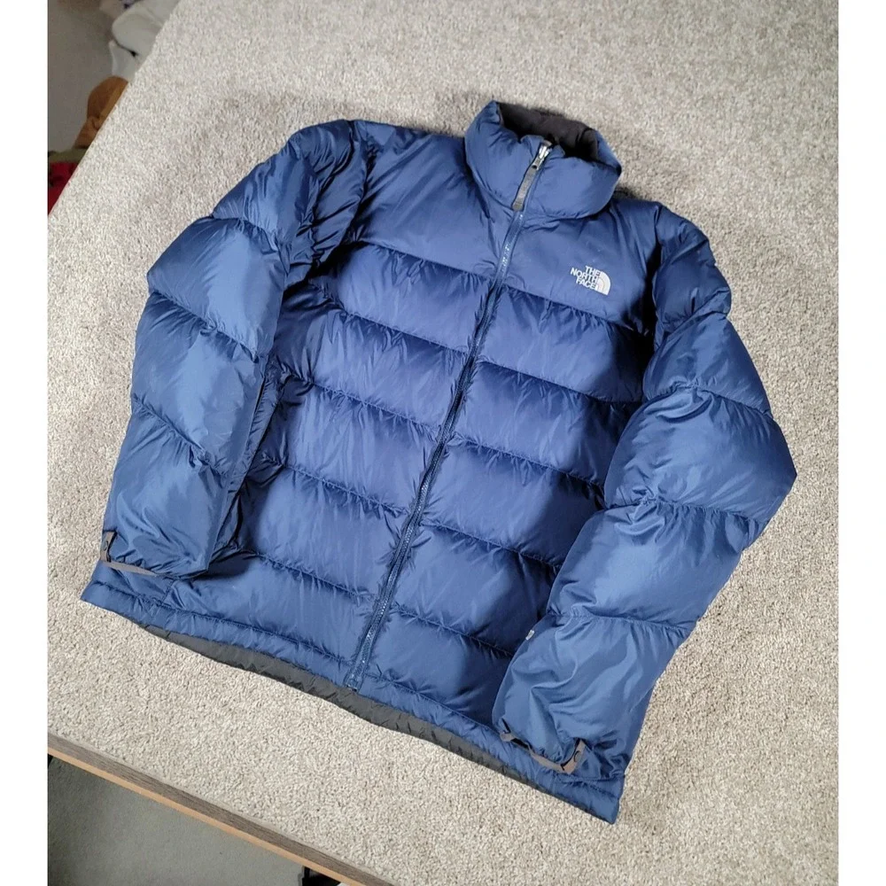 VTG The North Face 550 Goose Down Puffer Jacket XL Blue Mens Outdoor Gorpcore